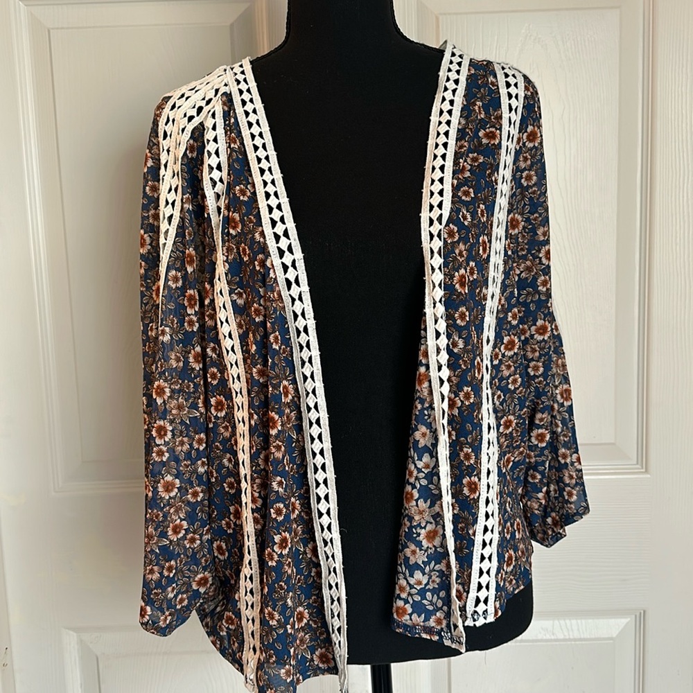Floral kimono cardigan